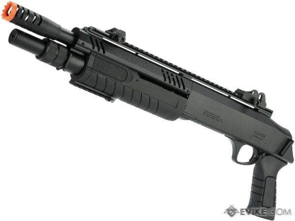 FABARM STF12 Pump Action Tri-Shot Airsoft Shotgun (Modelo: Corto / Negro)