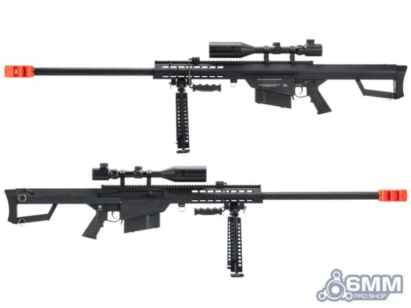 6mmProShop Barrett Licenciado M82A1 Bolt de acción Airsoft Sniper Rifle (Color: Negro)