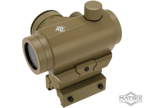 Matrix / Evike.com X1 Style Compact Rojo/Green Dot Reflex Sight with Medium Height (Color: Tan)